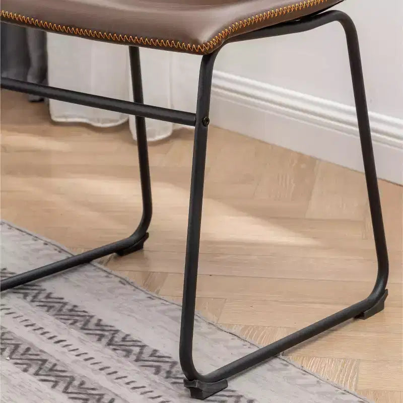 Set da pranzo industriale Roundhill Furniture Aryven di 7 pezzi, marrone anticato