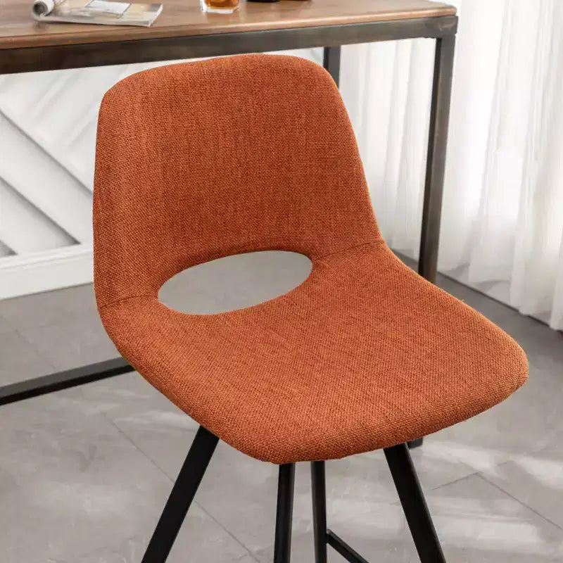 Sgabelli da bar in tessuto Porth di Roundhill Furniture, 71,75 cm, colore arancione, set da 2