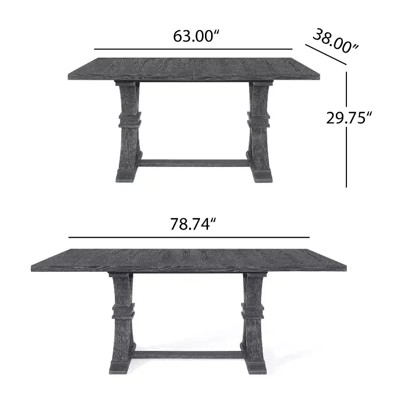 Christopher Knight Home Delwood Set da Pranzo Espandibile Tradizionale a 7 Pezzi in Legno, Tessuto e Rattan