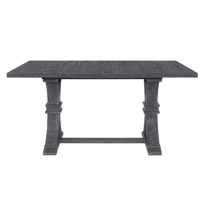 Christopher Knight Home Delwood Set da Pranzo Espandibile Tradizionale a 7 Pezzi in Legno, Tessuto e Rattan