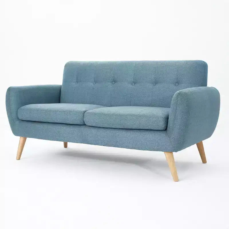Divano GDFStudio Sheena Mid-Century Modern a 2 posti, imbottito e capitonné, 67,25 pollici