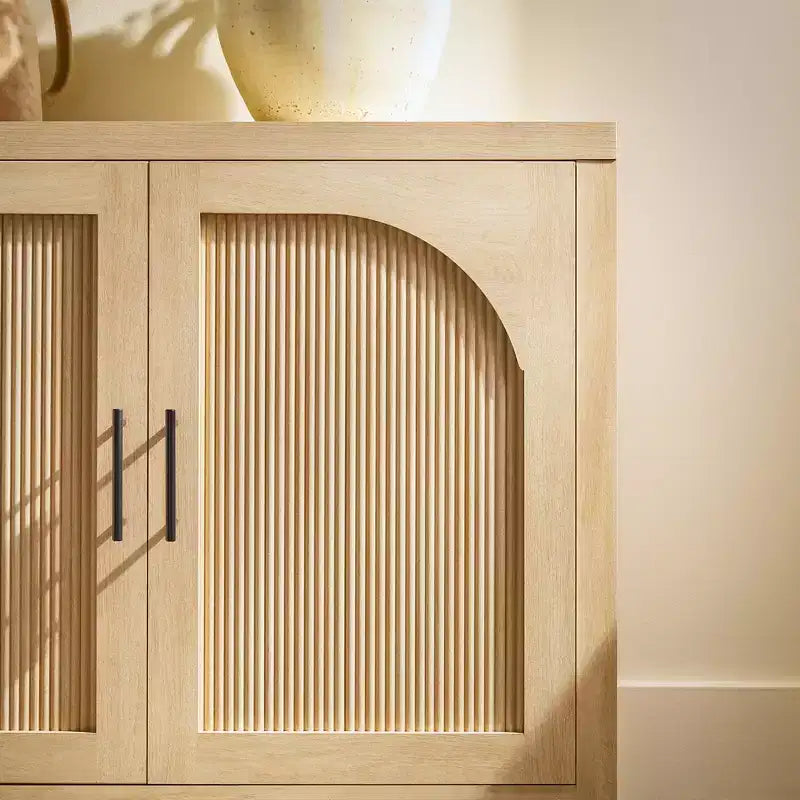 Saracina Home Madia Moderna Scanalata 70" con Ante Arcate