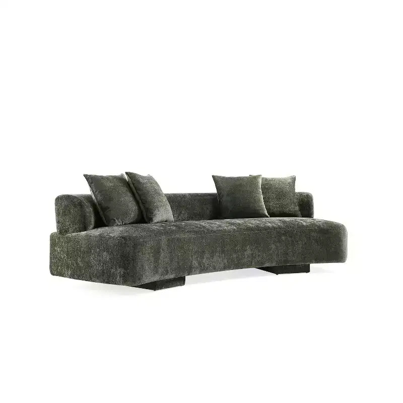 Manhattan Comfort Set Divano Verandah Chenille Imbottito 2 pz da 112" e Divano da 90.6"