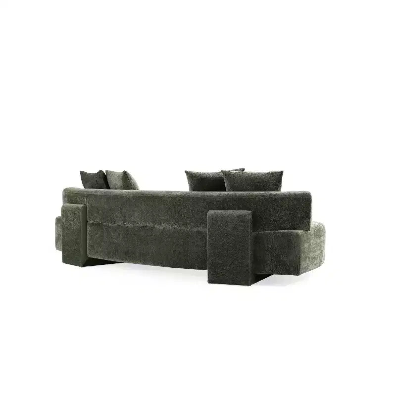 Manhattan Comfort Set Divano Verandah Chenille Imbottito 2 pz da 112" e Divano da 90.6"