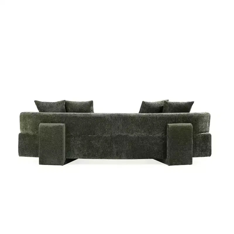 Manhattan Comfort Set Divano Verandah Chenille Imbottito 2 pz da 112" e Divano da 90.6"