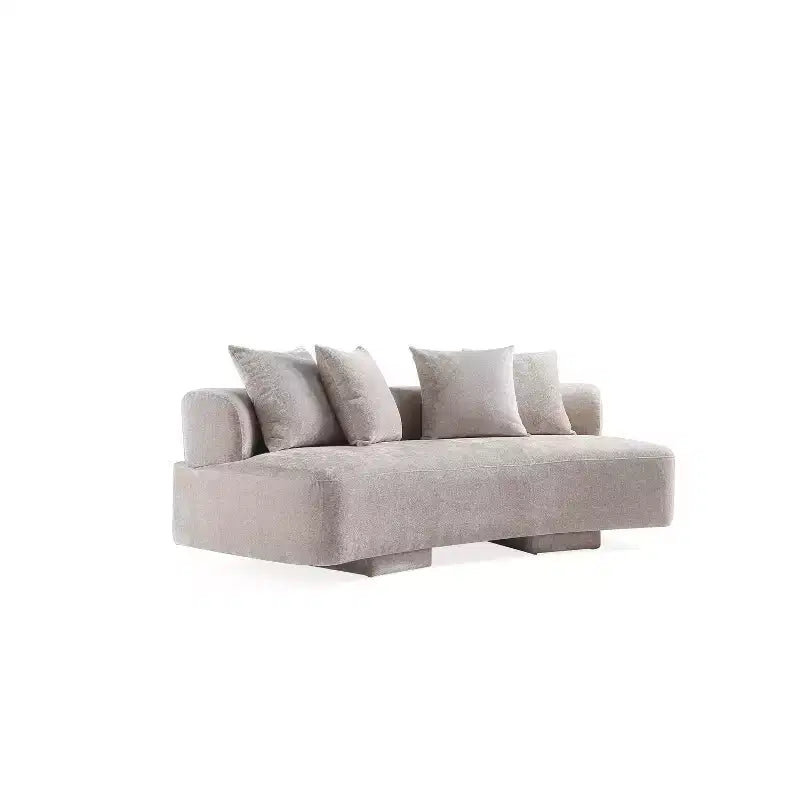 Manhattan Comfort Set Divano Verandah Chenille Imbottito 2 pz da 112" e Divano da 90.6"