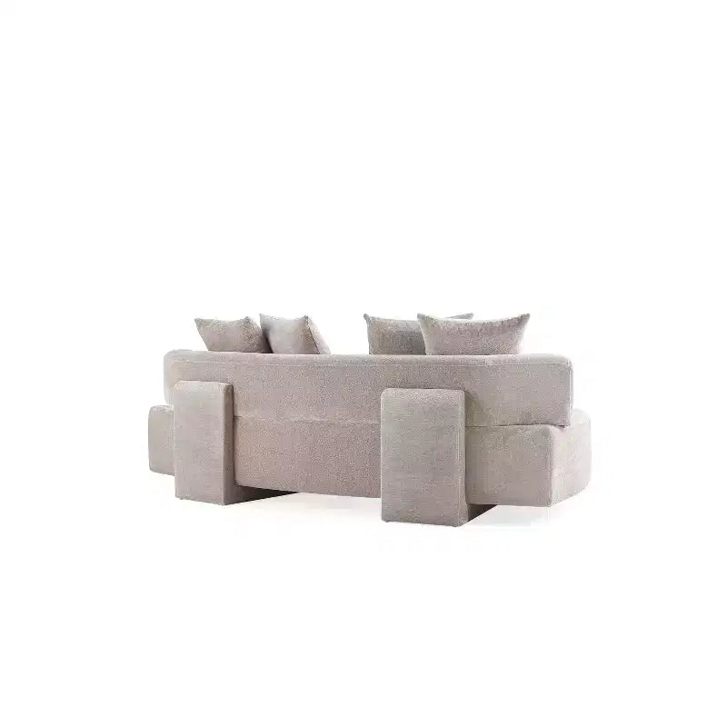 Manhattan Comfort Set Divano Verandah Chenille Imbottito 2 pz da 112" e Divano da 90.6"