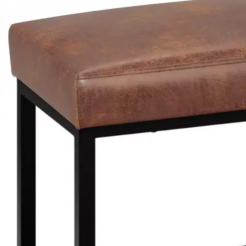 WyndenHall 44 Wide Kerwood Panca pouf rettangolare contemporanea