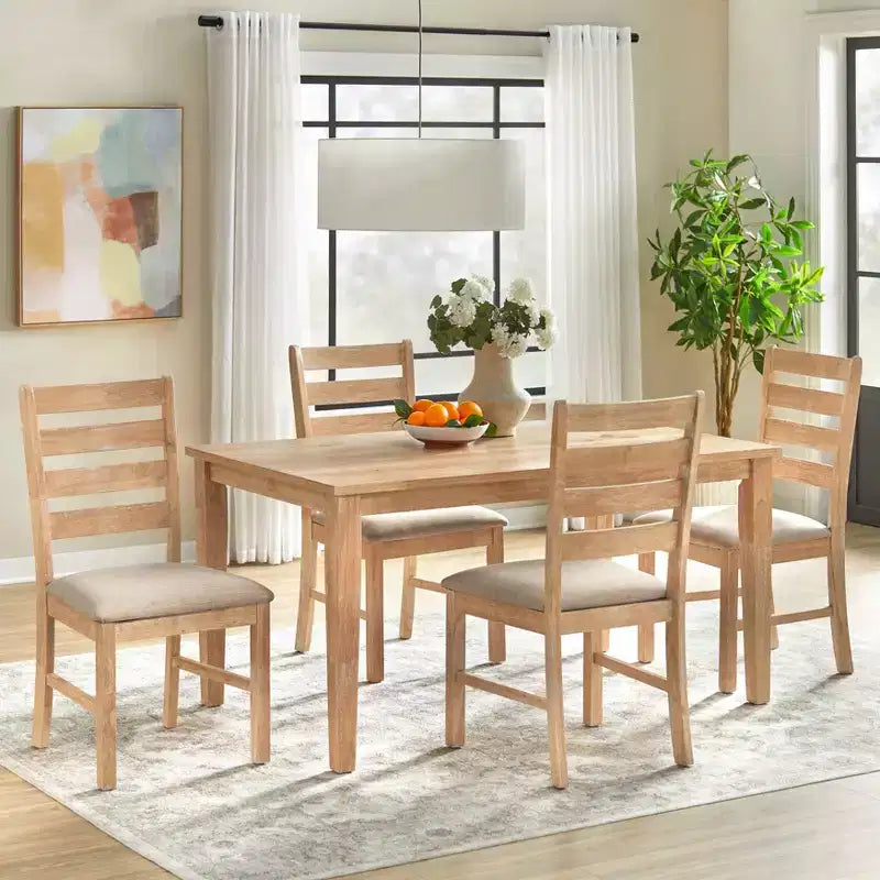 Lifestorey Set da pranzo rettangolare da 5 pezzi Peggy Farmhouse