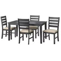 Lifestorey 5pc Peggy Farmhouse Rectangular Dining Set